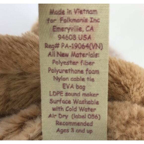 Folkmanis Grunting Pig Piglet 15'' Hand Puppet Plush #2991 Farm Animal Pink Gray - Picture 12 of 13